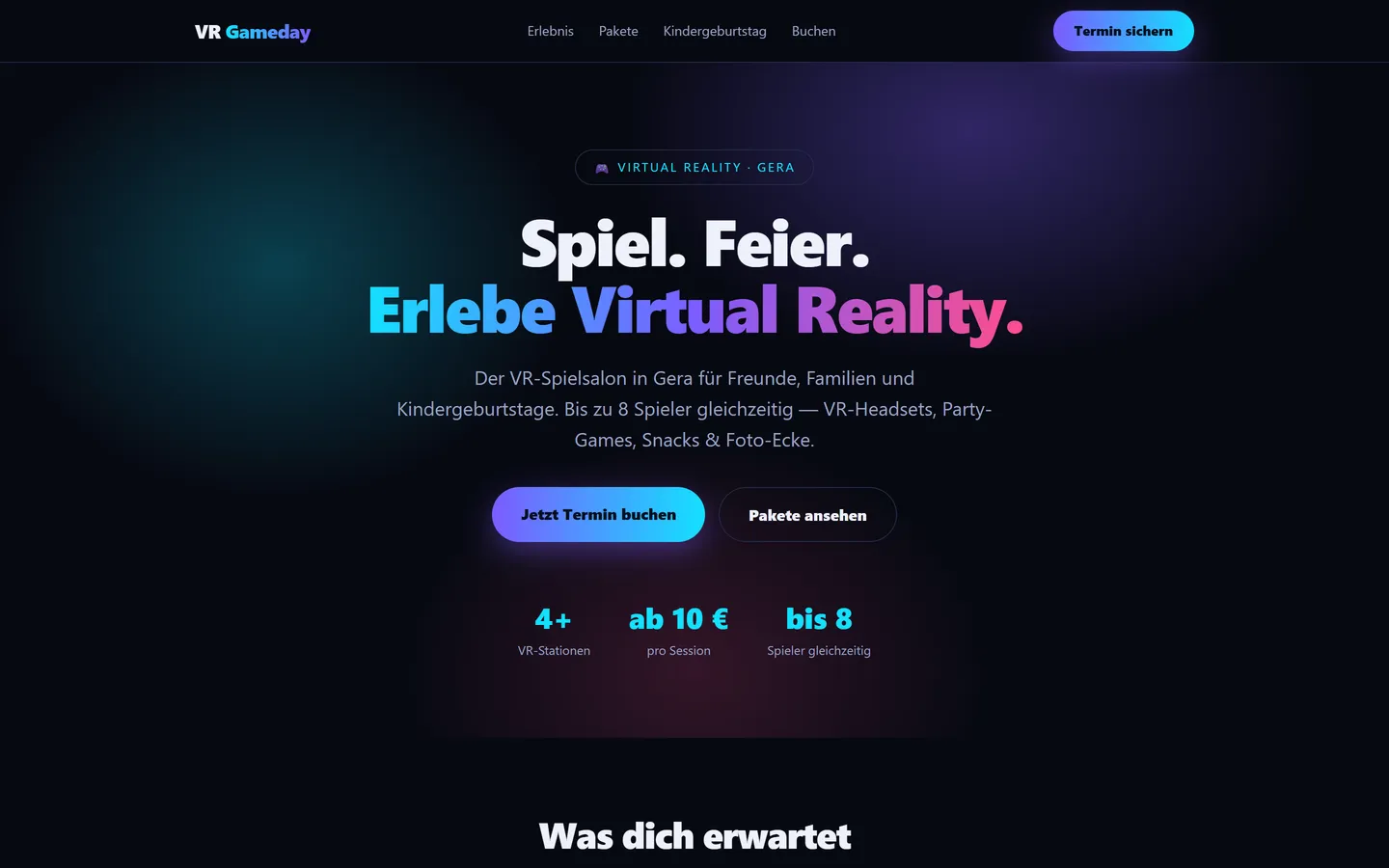 VR Gameday — Virtual-Reality-Spielsalon